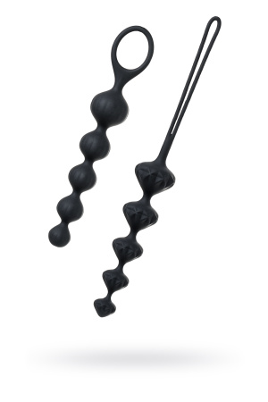 Набор анальных  цепочек  Satisfyer  BEADS, силикон, черный, 27 см
